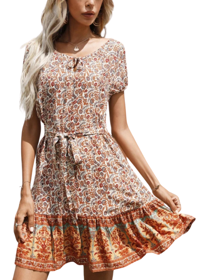 Casual Bohemian Mini Dress