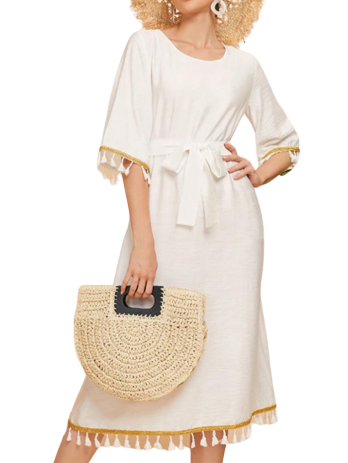 Ivory Linen Dress